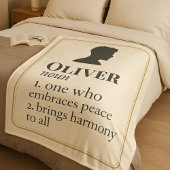 Name Meaning Art Fleece Blanket