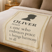 Name Meaning Art Fleece Blanket