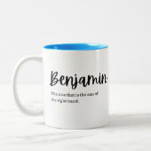 Name meaning: Benjamin Zweifarbige Tasse (Links)
