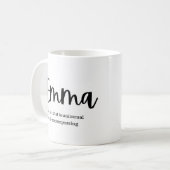 Name meaning: Emma Kaffeetasse (Vorderseite Links)