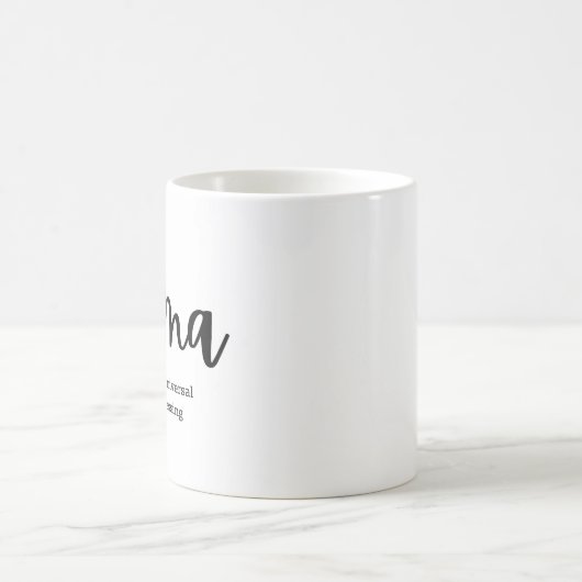 Name meaning: Emma Kaffeetasse (Mittel)