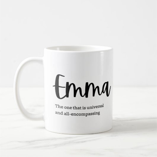 Name meaning: Emma Kaffeetasse (Links)