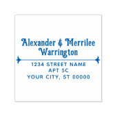 Name mehrerer Zeilen, Rücksendeadresse mit Divider Permastempel (Design)