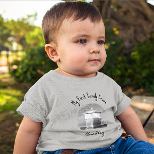 Name, Meine erste Familienkreuzfahrt 3mon bis 24mo Baby T-shirt