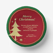 Name Meldung Red, Gold Christmas Tree Pappteller (Vorderseite)