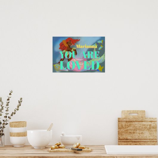 Name Mermaid Affirmation Poster (Küche)