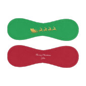 Name Merry Christmas Santa Reindeer Red Green Baseball (Paneele)
