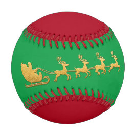 Name Merry Christmas Santa Reindeer Red Green Baseball