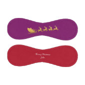 Name Merry Christmas Santa Reindeer Red Lila Baseball (Paneele)