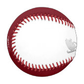 Name Merry Christmas Santa Reindeer Red White Baseball (Vorderseite Links)