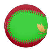 Name Merry Weihnachten Santa Reindeer Red GreenGol Baseball (Vorderseite Links)