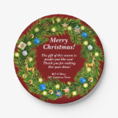 Name Message, Business Office Christmas 7" Pappteller (Vorderseite)