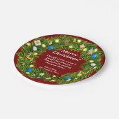 Name Message, Business Office Christmas 7" Pappteller (Schrägansicht)