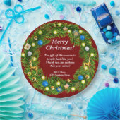 Name Message, Business Office Christmas 9" Pappteller (Party)