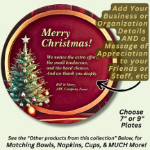 Name Message Company Red Gold + Christmas Tree 7"