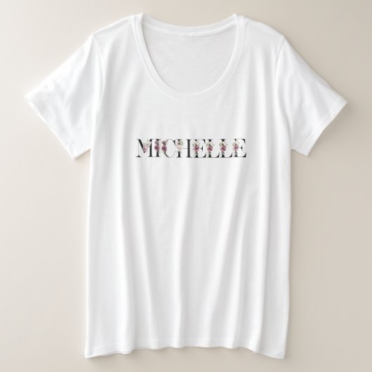 Name Michelle. Große Größe T-Shirt (Design vorne)