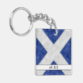 Name + Mike für das automatische Signal M Schlüsselanhänger (Vorderseite links)