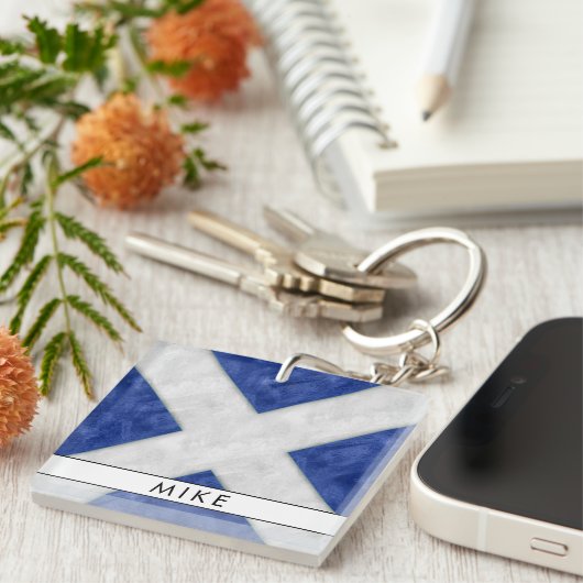 Name + Mike für das automatische Signal M Schlüsselanhänger (Vorderseite rechts)