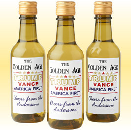 Name, Mini-Flaschen Präsident Trump, das goldene Z Weinetikett