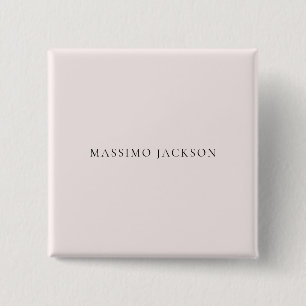Name Minimalist Modern Schlicht Einfach Pastellfar Button