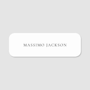 Name Minimalist Modern Schlicht Einfach Schwarz We Namensschild
