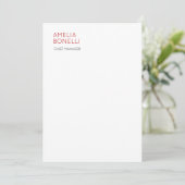 Name Minimalist Professionell Schlicht Casual Kart (Stehend Vorderseite)