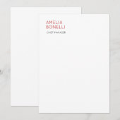 Name Minimalist Professionell Schlicht Casual Kart (Vorne/Hinten)