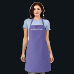 Name minimalistisch eleganten periwinkle lilac anp schürze<br><div class="desc">Anpassen Name Text minimalistisch elegante periwinkle lila Schürze Verändern,  personalisieren mit Namen,  Zitat,  Phrase,  oder Text Großartig für Köche,  Koch,  Keramik,  Keramiken,  Handwerk,  Arbeit,  Küche,  Backen,  Grillen,  Grill und auch Geschäfte und Geschäfte,  etc.</div>
