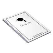 Name Minimalistisch Grad Cap-Klasse 2023 Notizblock (Rechte Seite)