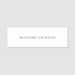 Name Minimalistisch Modern Schlicht Einfach Schwar Namensschild