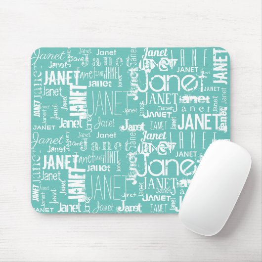 Name Minze Green Word Cloud | Personalisieren Mousepad (Mit Mouse)