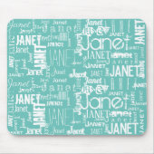Name Minze Green Word Cloud | Personalisieren Mousepad (Vorne)