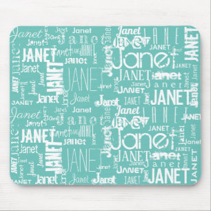 Name Minze Green Word Cloud   Personalisieren Mousepad