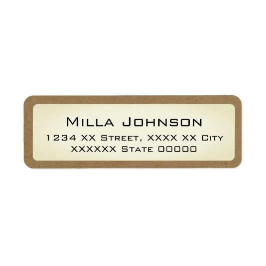 Name mit bräunlicher Grenze (Vorne)