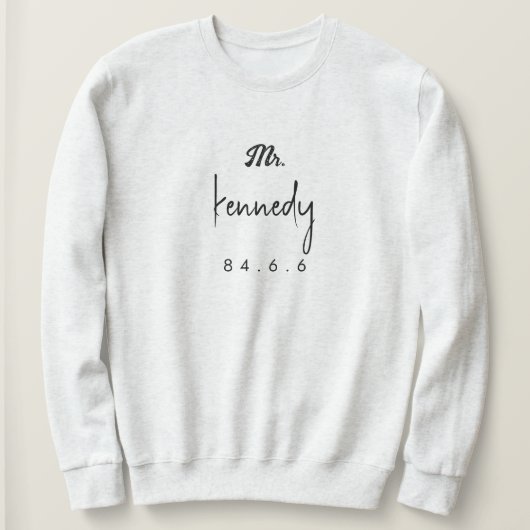 Name mit Datum und Unterschrift Sweshirt Sweatshirt (Design vorne)