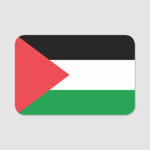 Name mit der Flagge Palästinas Namensschild