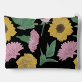 Name mit gemusterten Blumen Kosmetik Zubehörtasche (Rückseite)