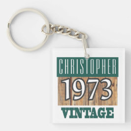 Name mit Jahr 1973 Vintager Schlüsselanhänger