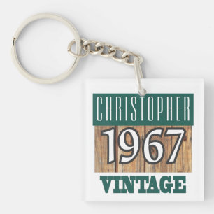 Name mit Jahr Geboren 1967 Vintager Schlüsselanhän Schlüsselanhänger