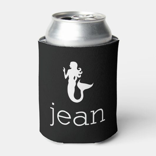 Name mit Mermaid Dosenkühler (Kanne Vorderseite)