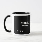 Name Mit Monogramm Modern Black Tasse (Links)