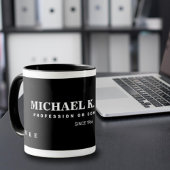 Name Mit Monogramm Modern Black Tasse