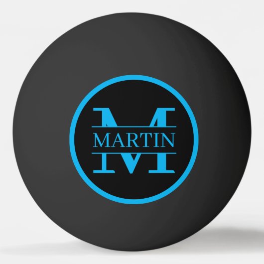 Name mit Monogramm Tischtennisball (Vorderseite)