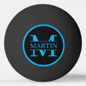 Name mit Monogramm Tischtennisball (Rückseite)