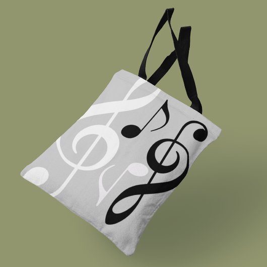 Name mit Musical Notes blk. Tasche