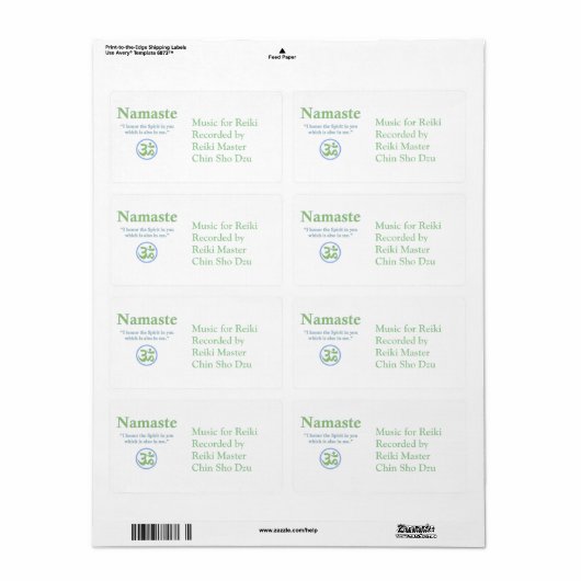 Name mit Om-Symbol (Vorne)