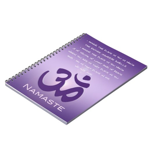 Name mit Om-Symbol Notizblock (Linke Seite)