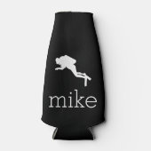 Name mit Scuba Diver Flaschenkühler (Vorderseite)