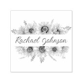 Name mit Sonnenblumen Permastempel (Design)