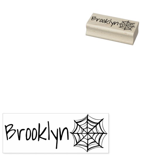 Name mit Spiderweb Cobweb Symbol Cool Halloween Gummistempel (Stempel)